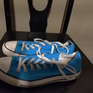 Teal colored Converse